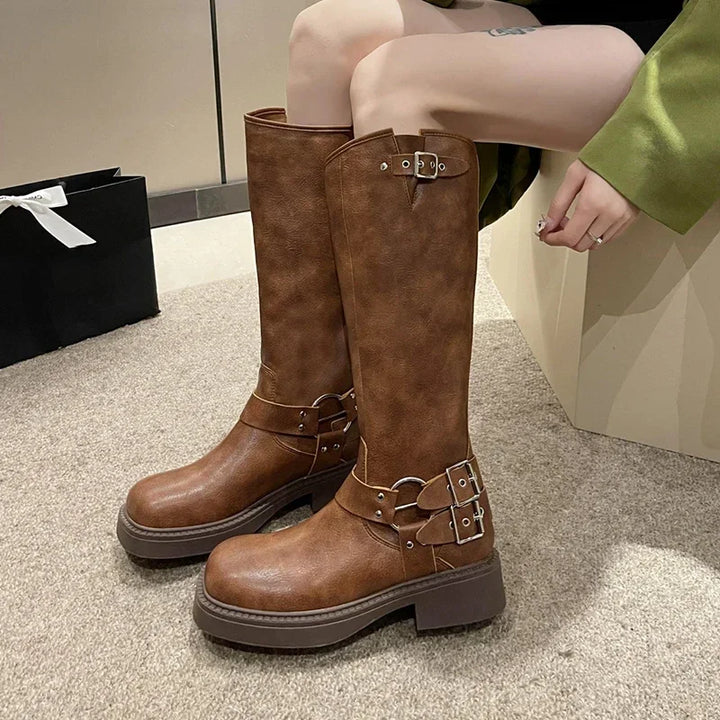 Buckle Gothic Boots