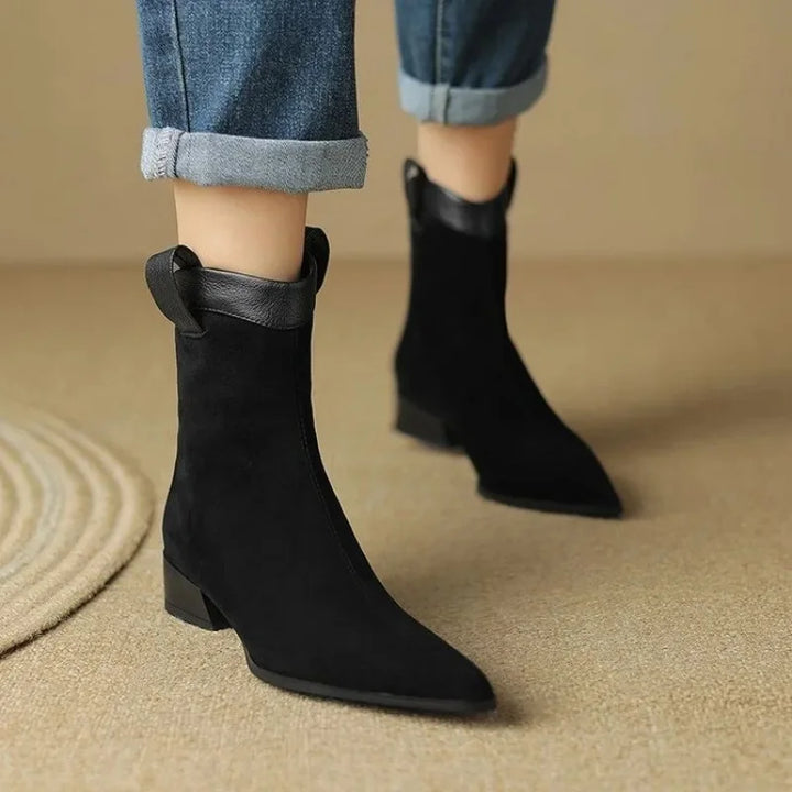 Soft Suede Vintage Ankle Shoes