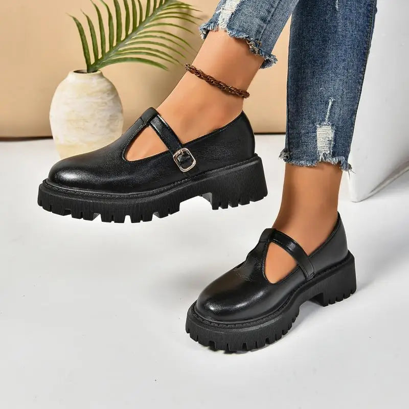Buckle Platform Shoes