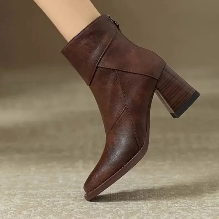 Chunky Heel Ankle Shoes