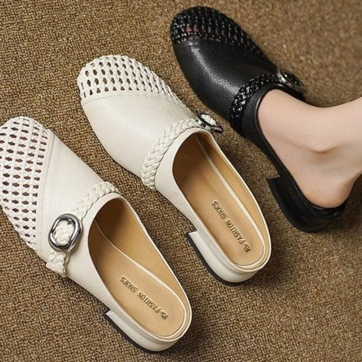 Buckle Flat Slippers