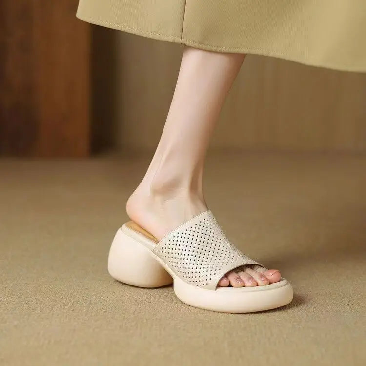 High Heel Platform Slides