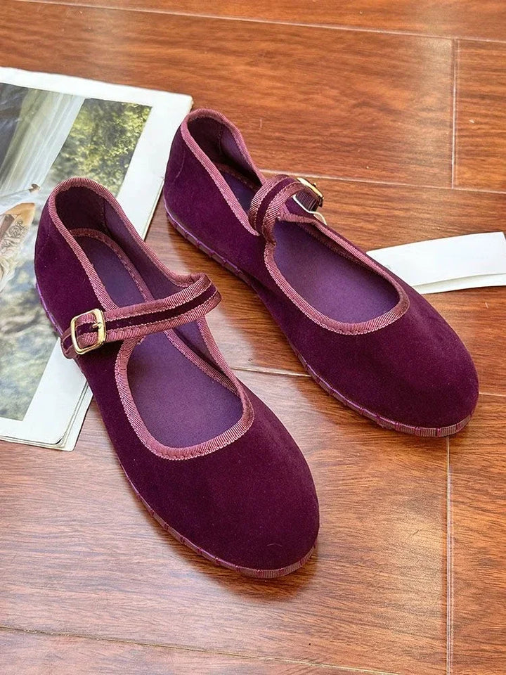 Velvet Elegant Ballet Flats