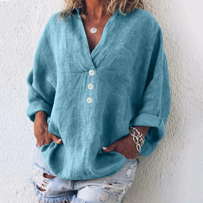 Plus Size V-neck Shirt