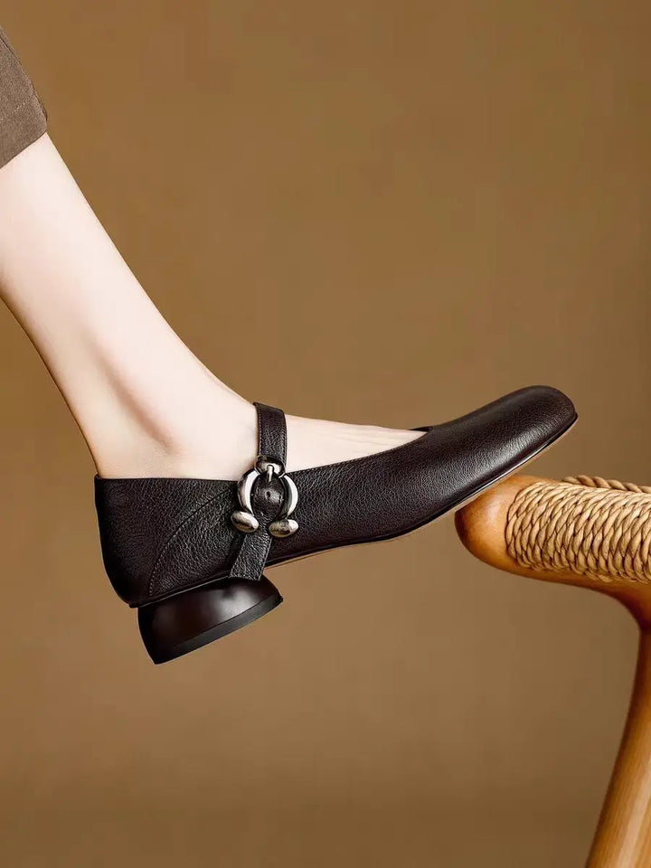 Low Heel French Mary Jane Shoes