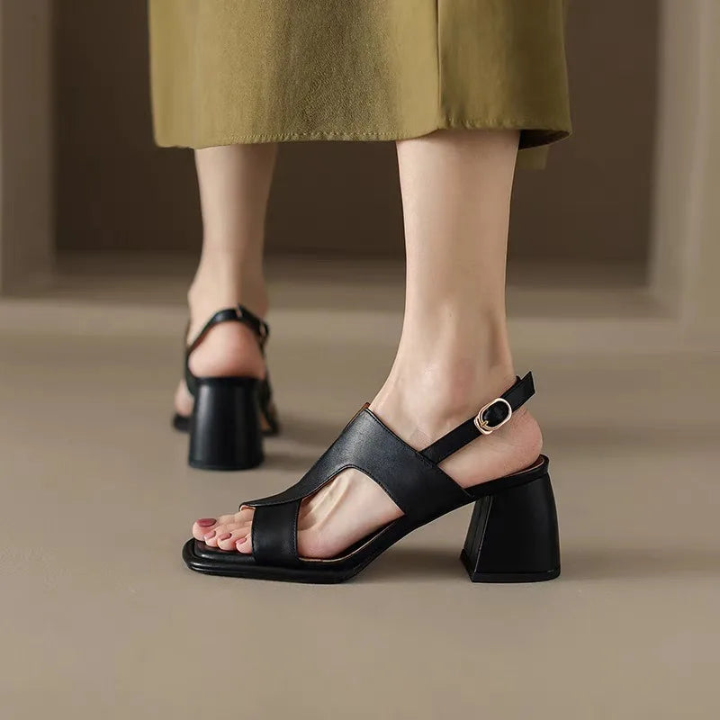 Retro Open-Toe Sandals
