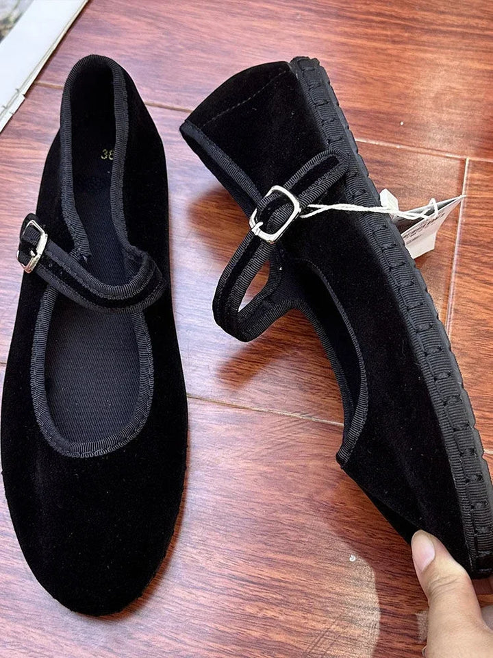 Velvet Elegant Ballet Flats