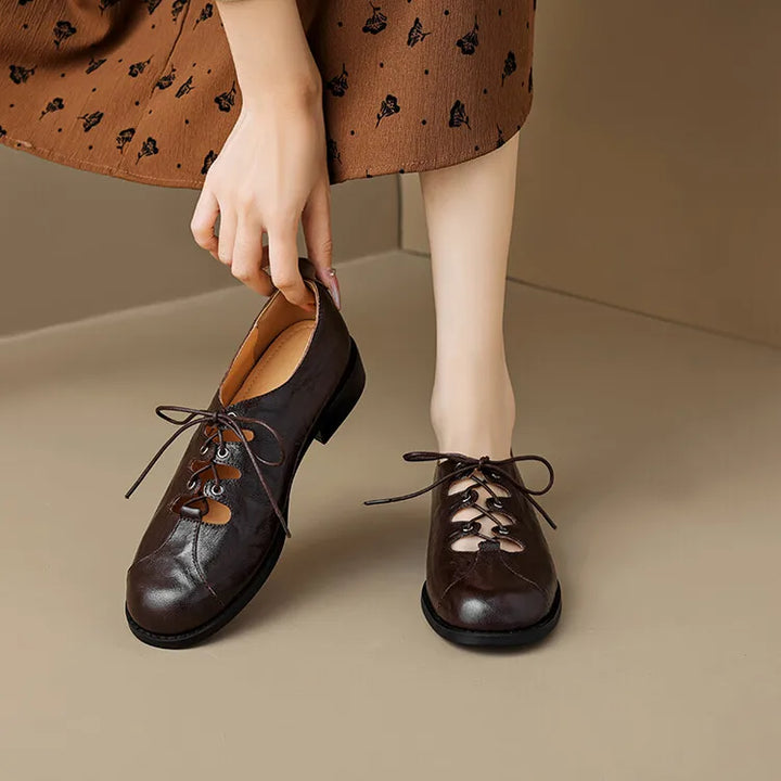 Round Toe Low Heel Shoes