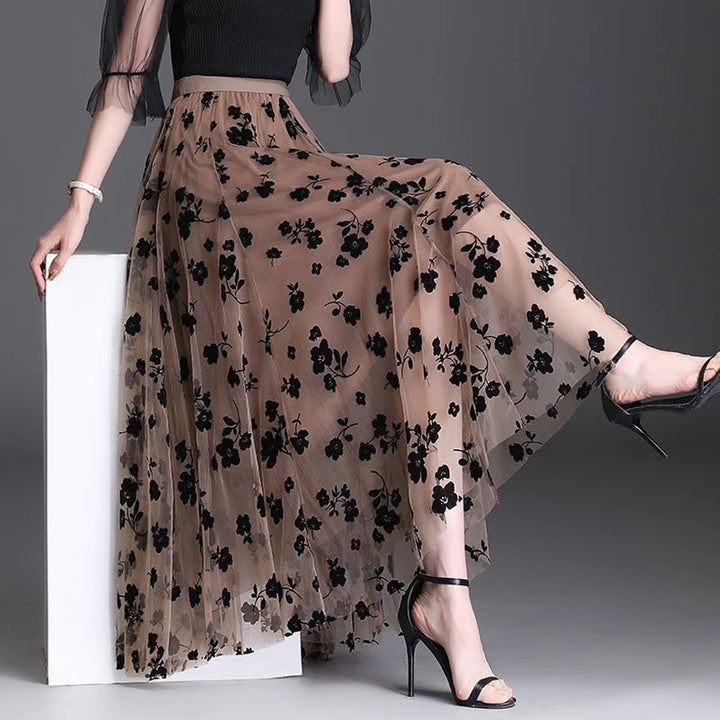 Floral Loose Midi Skirt