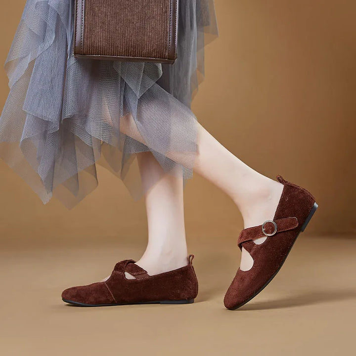 Flat Mary Janes Cross-Strap Ballets