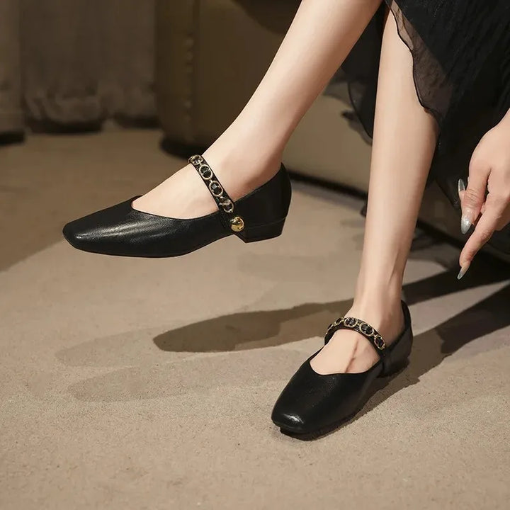 French Mary Jane Flats