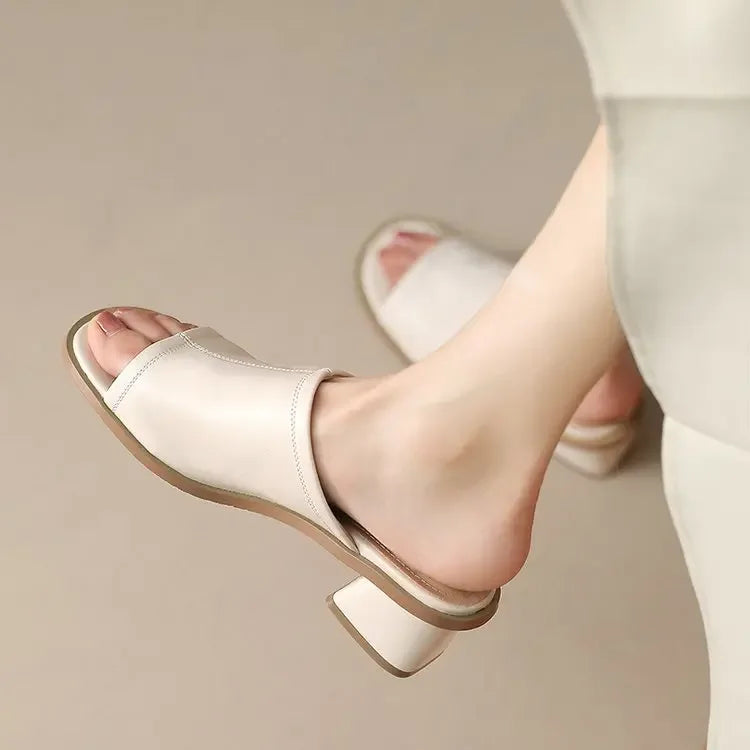Vintage Thick Heel Sandals
