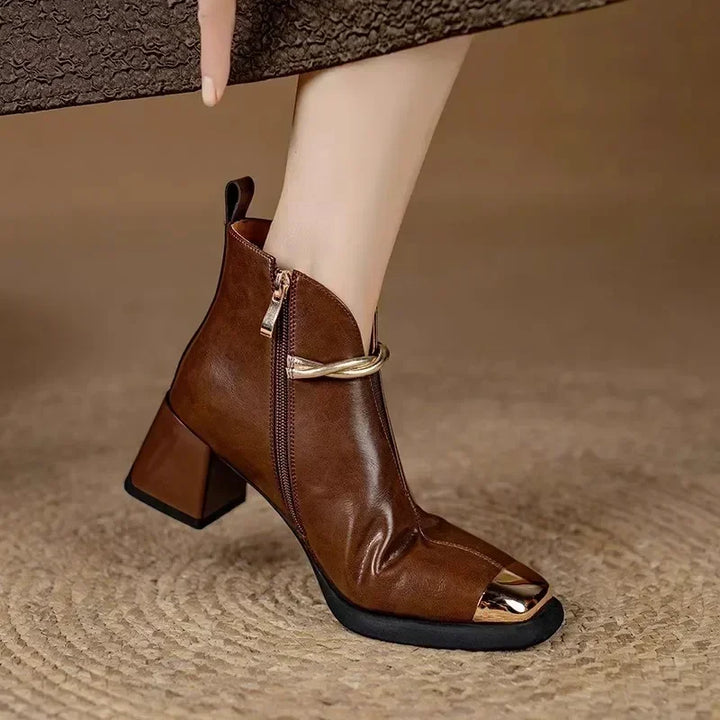 Square Toe Ankle Boots