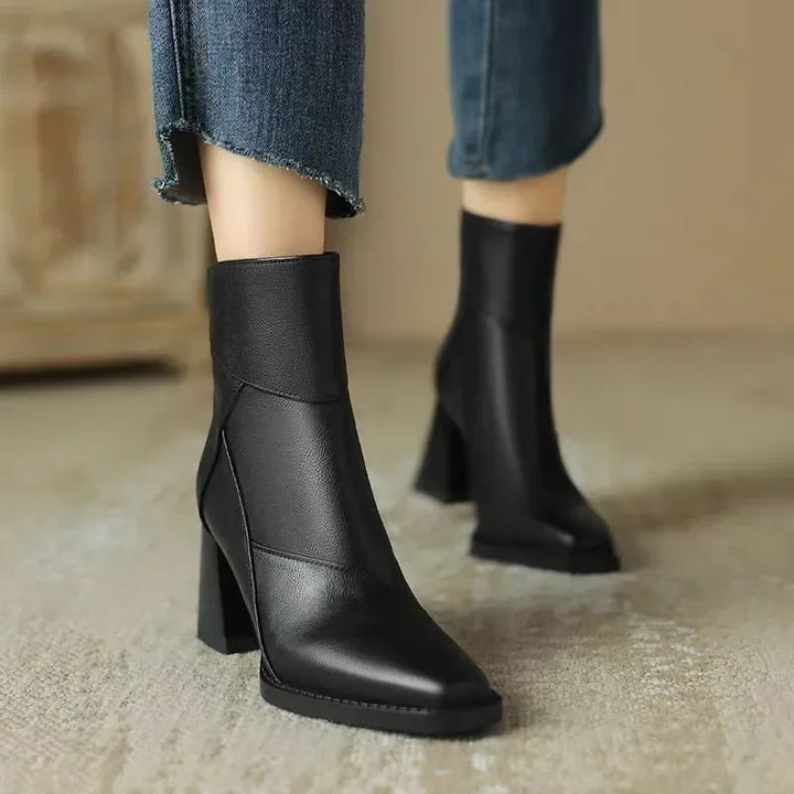 Chunky Heel Ankle Shoes