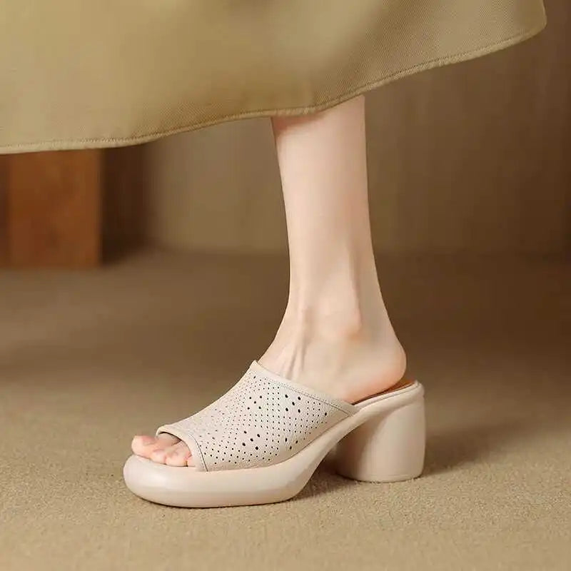 High Heel Platform Slides