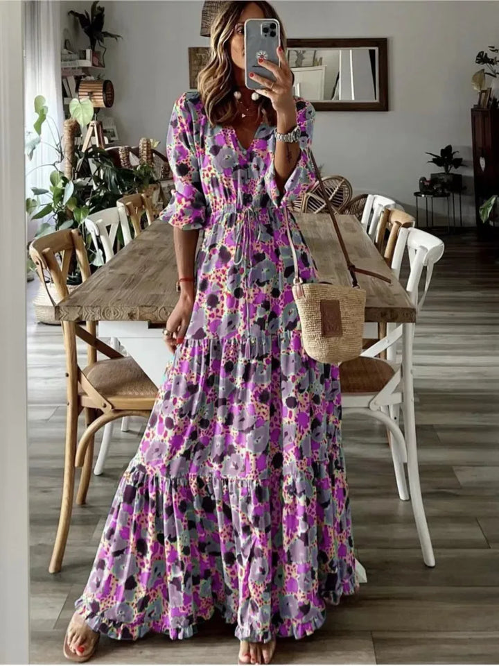 V-neck Maxi Dress