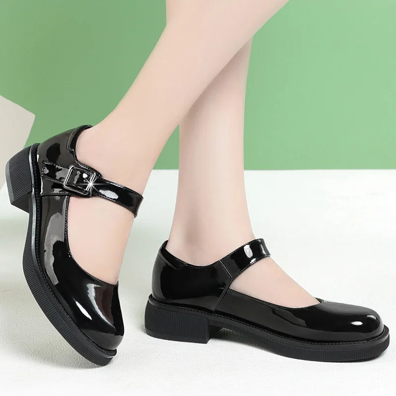 Square Heels Mary Janes