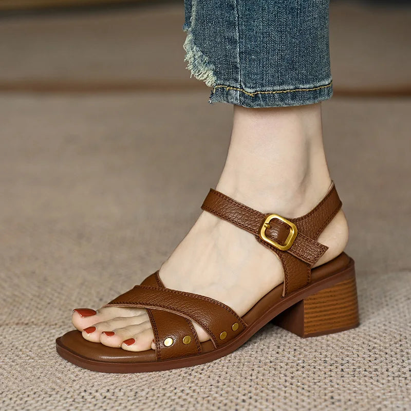 Mid heel Open toe Shoes
