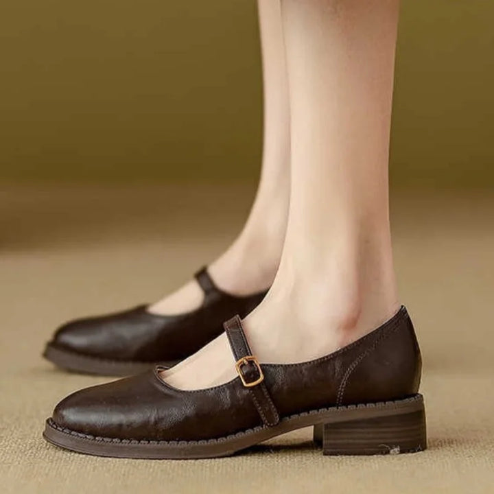 Round Toe Low Heel Mary Janes