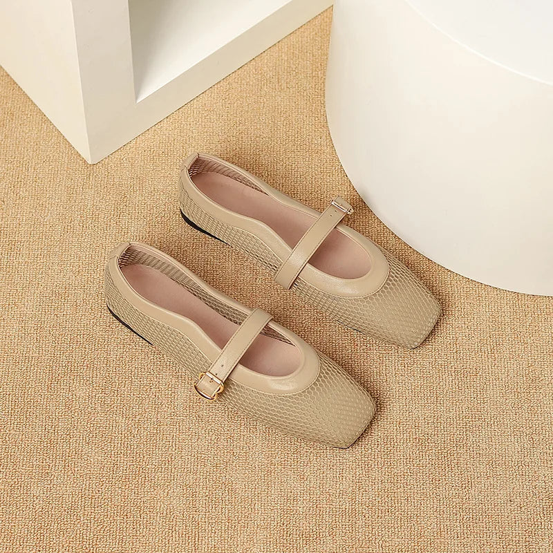 Breathable Air Mesh Flats Mary Janes