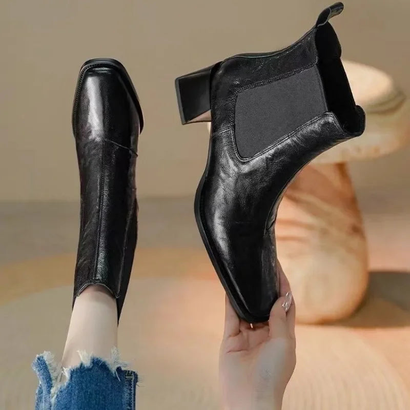 Thick Heel Elegant Boots