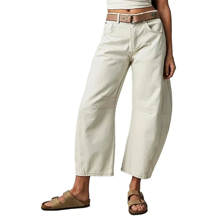 Stretch mid-rise jeans