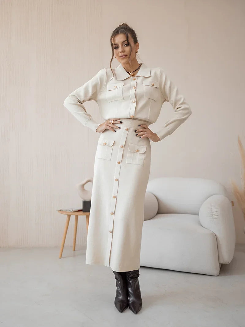 Knitted Blazer Set