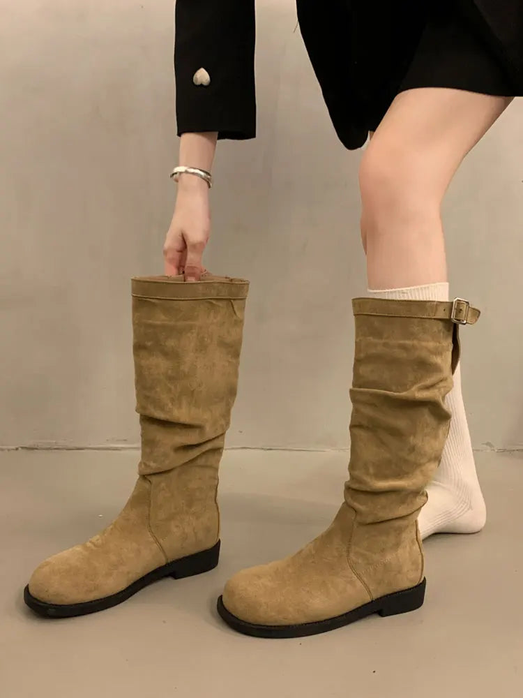 Retro Knee High Boots