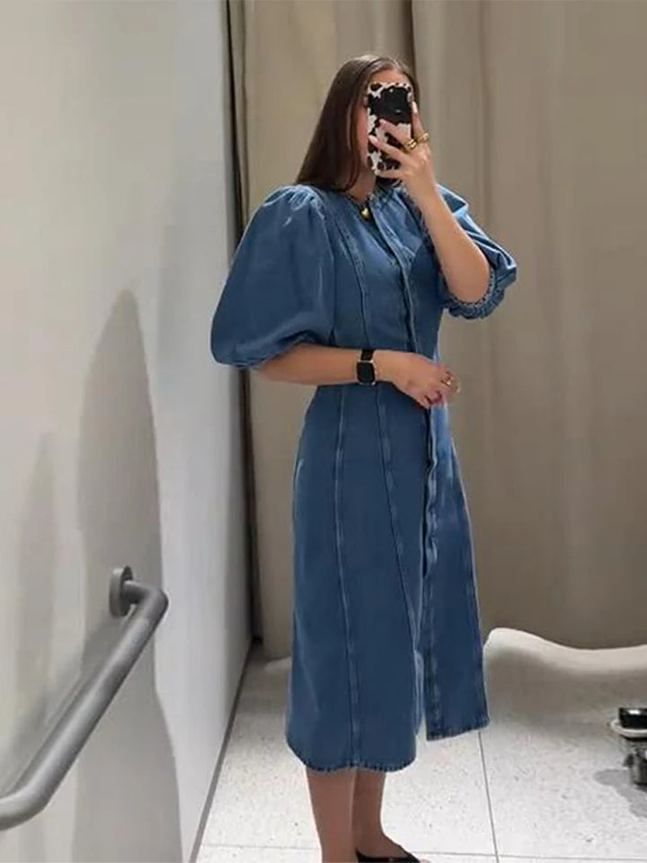 Midi Denim Dress