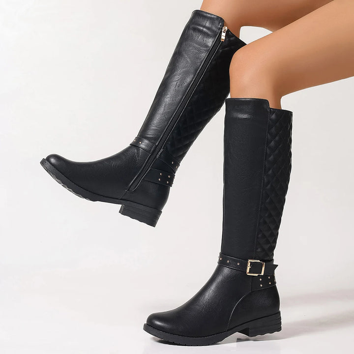 Side Zipper Women's High Top Boots