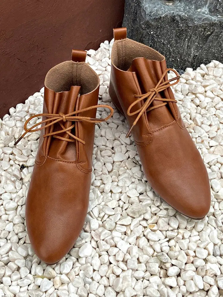 British Style Lace Up Boots