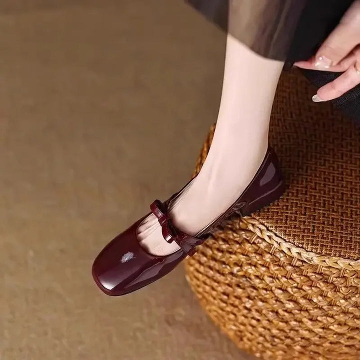 Retro French Shoes with Bow