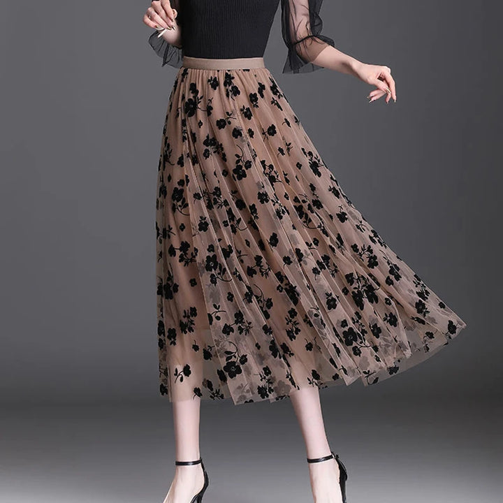 Floral Loose Midi Skirt