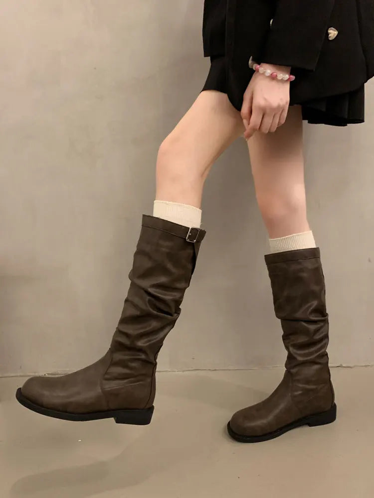 Retro Knee High Boots