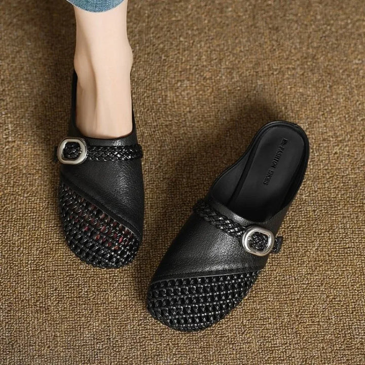 Buckle Flat Slippers