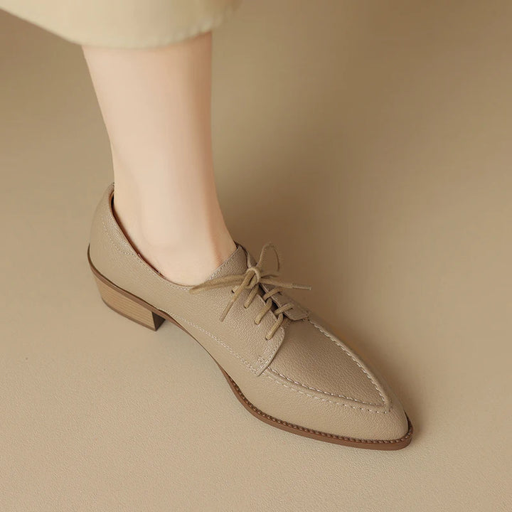 Chunky Heel Pointed Toe Shoes