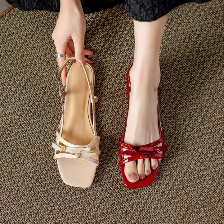 Square Toe Butterfly Sandals