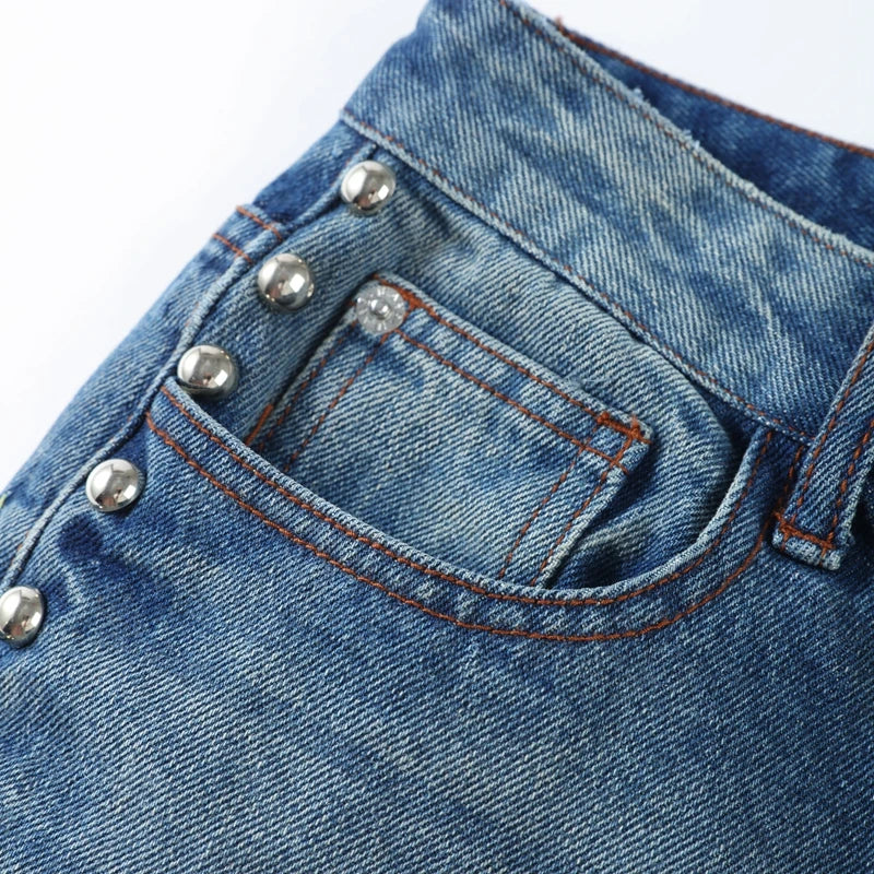 Street Denim with pearls