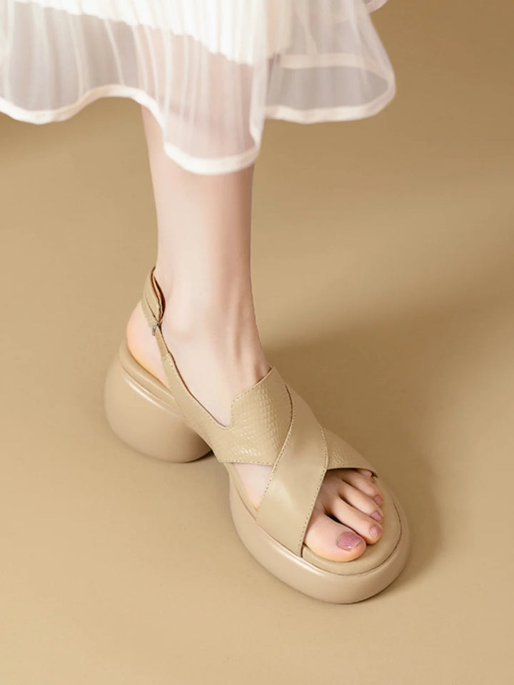 High Heel Cross Sandals