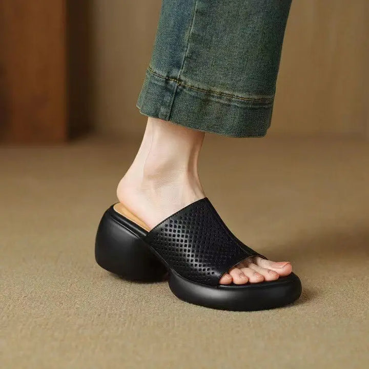 High Heel Platform Slides