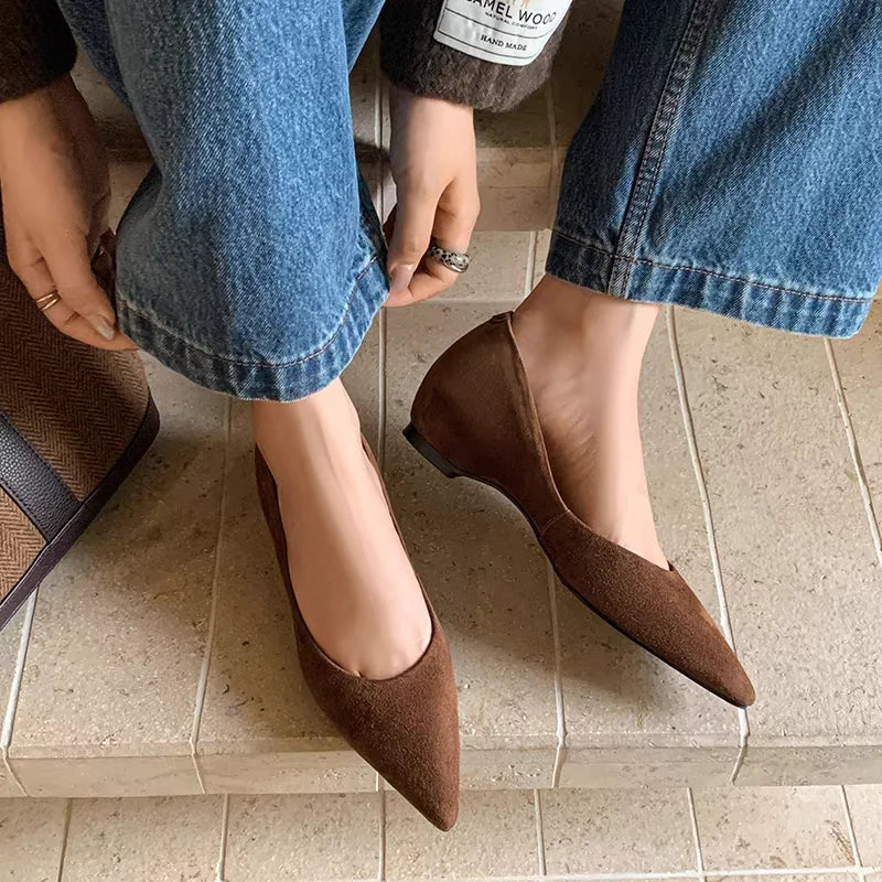 Low Heels Pointed Toe Dress Shoes