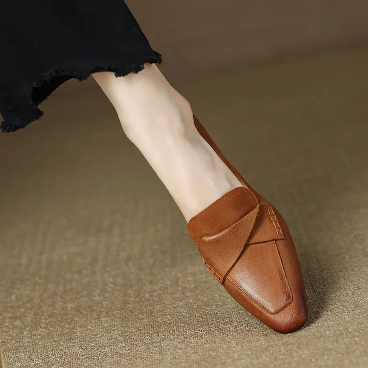 Chunky Heels Square Toe Shoes