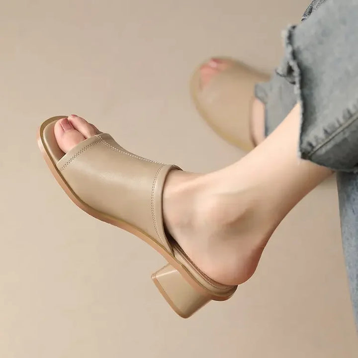 Vintage Thick Heel Sandals