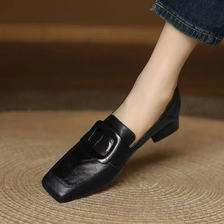 British Style Square Head Shoes