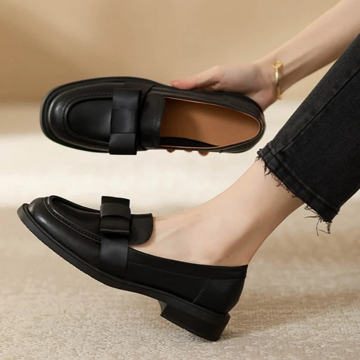 Casual Butterfly Knot Slip On Women Loafers