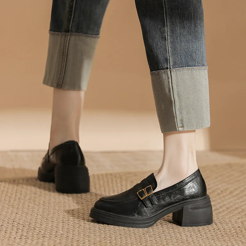 Comfortable Retro British Style Women's Loafers