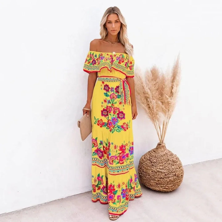 Off-shoulder Floral Dress