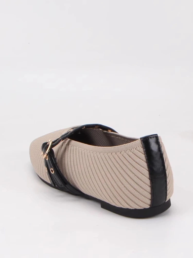 Knitted Breathable Mary Janes Flats Shoes