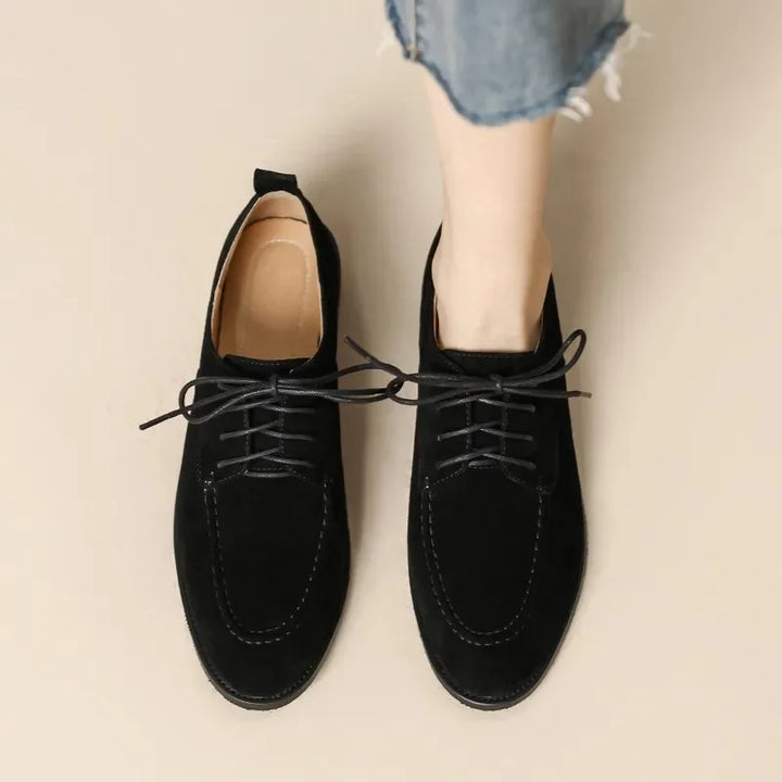 Round Toe Low Heel Flat Shoes