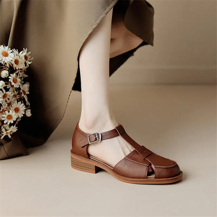 Leather T-Bar Mary Jane Shoes